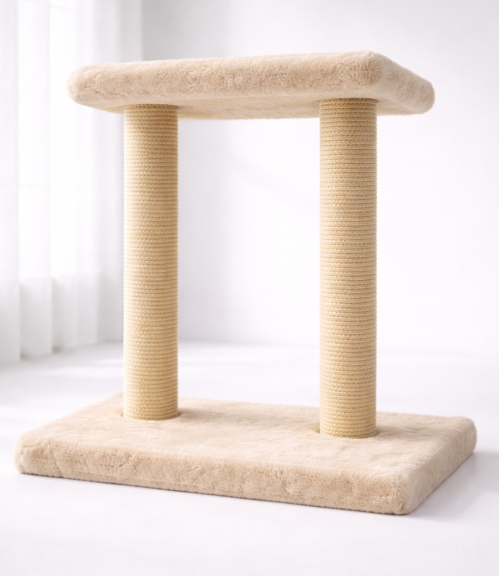 Scratchi Duo™ – Dual Luxury Cat Tree & Scratching Post