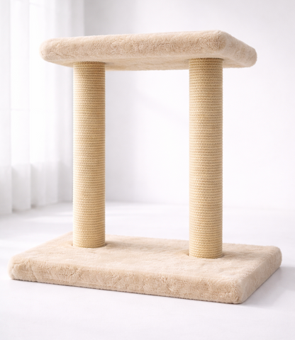 Scratchi Duo™ – Dual Luxury Cat Tree & Scratching Post