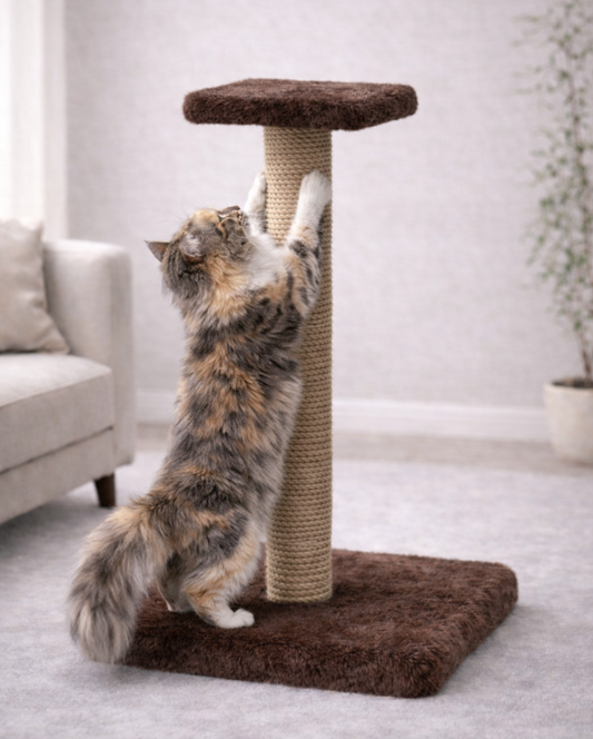 Scratchi Uno™ – Luxury Cat Scratching Post & Cat Tree
