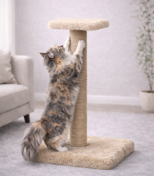 Scratchi Uno™ – Luxury Cat Scratching Post & Cat Tree