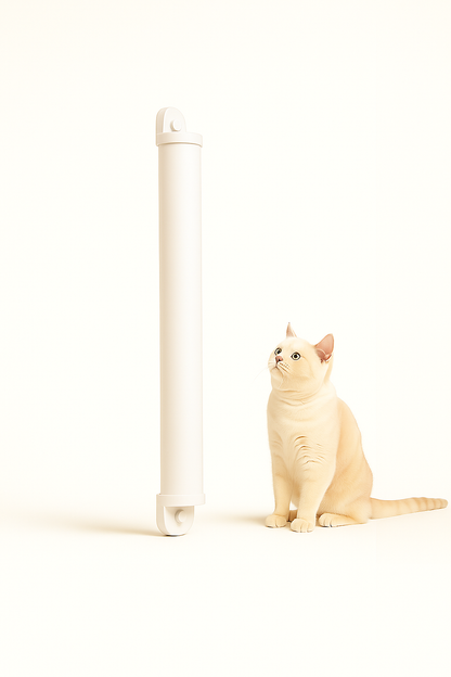 Scratchi 360° Cat Scratcher Reusable Body Only (6mm Sisal Rope Sold Separately) Durable, Lightweight, Space-Saving, PVC | Wall & Window Mount